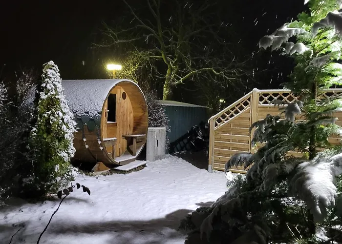 By The For 4 People With Fireplace And Sauna Joachimsthal